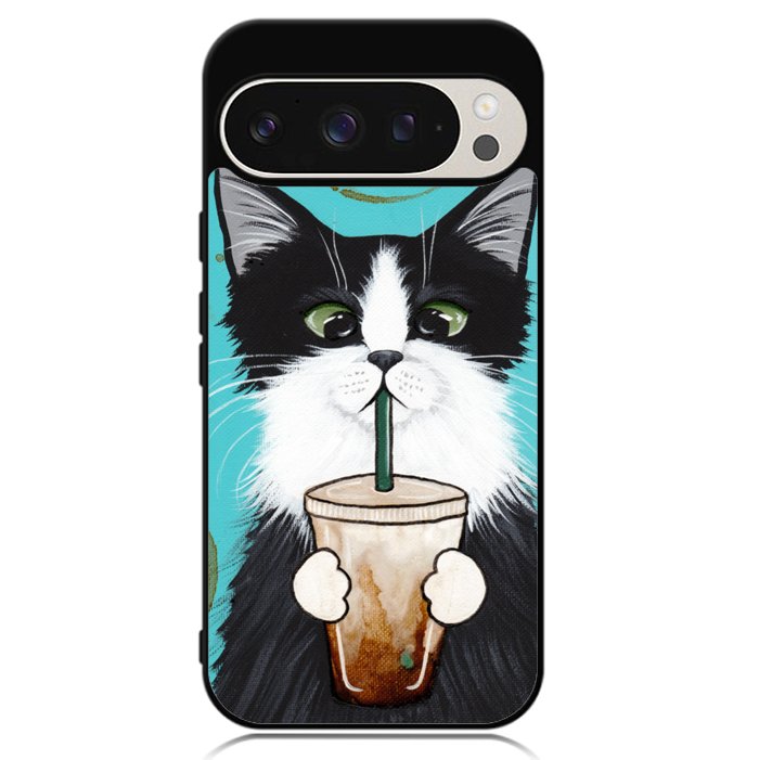Cute Coffee Cat Google Pixel 9 Pro XL Case