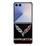 Corvette Logo Carbon 1st Samsung Galaxy Z Flip 7 5G Case