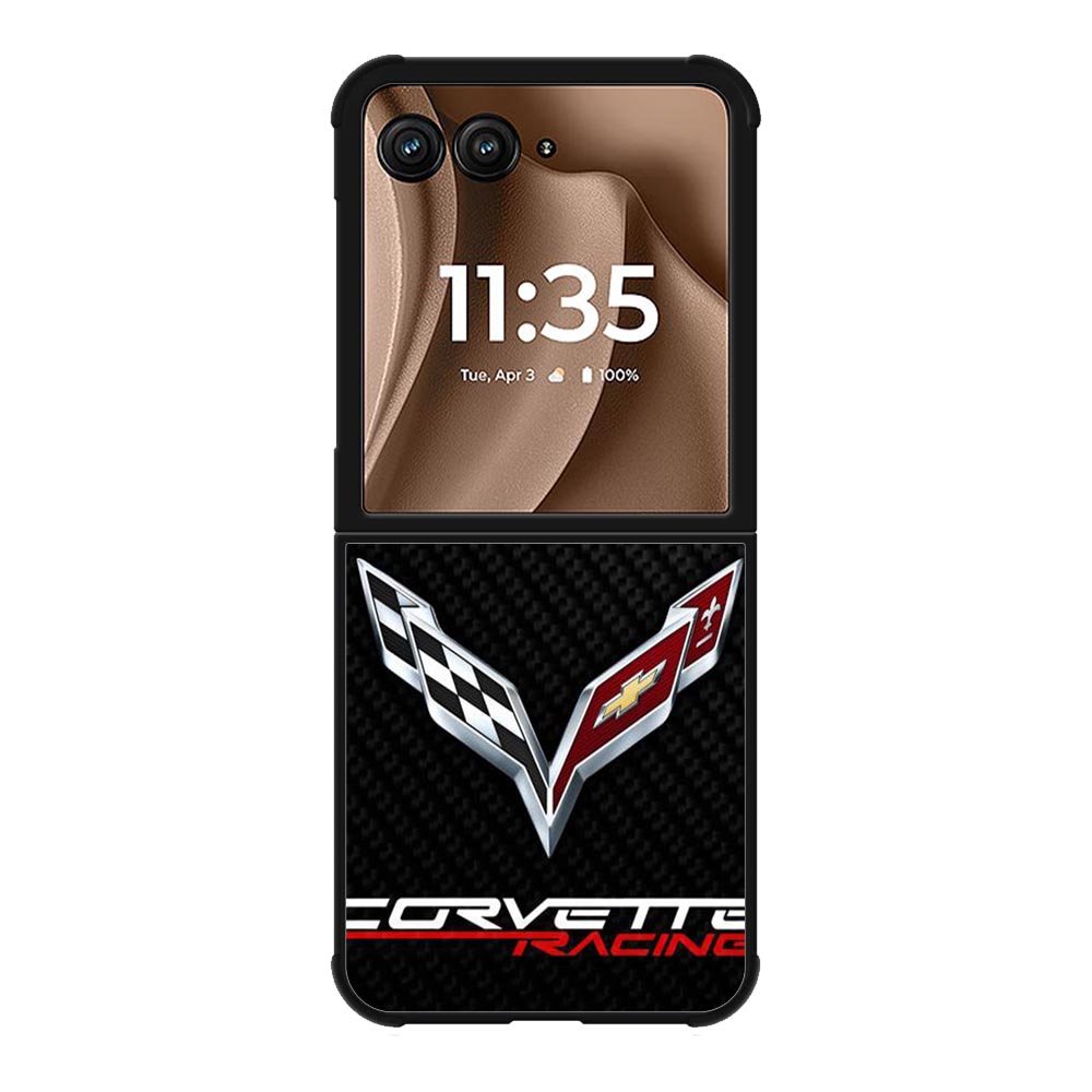 Corvette Logo Carbon 1st Motorola Moto RAZR Plus 2025 Case