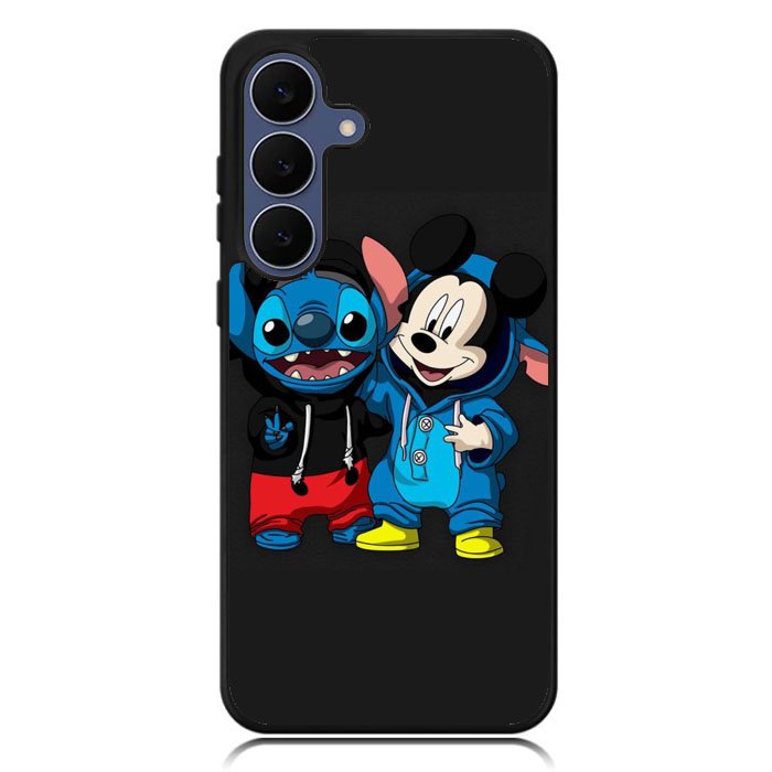 Stitch And Mickey Mouse Samsung Galaxy S25 Plus , Samsung Galaxy S25+ Case DC1771