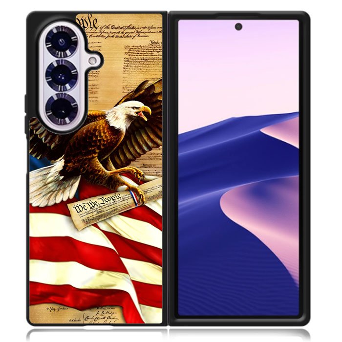 American Flag Eagle Samsung Galaxy Z Fold 7 Case DC0065