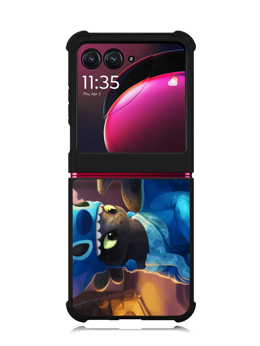 stitch and toothless Motorola Moto Razr Plus 2023 , Moto Razr+ 2023 Case