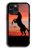 Horse Silhouette On Red Sunset iPhone 13 Pro Case BLN1758