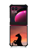 Horse Silhouette On Red Sunset Motorola Moto Razr Plus 2023 , Moto Razr+ 2023 Case