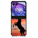 Horse Silhouette On Red Sunset Motorola Moto Razr Plus 2024 , Moto Razr+ 2024 Case