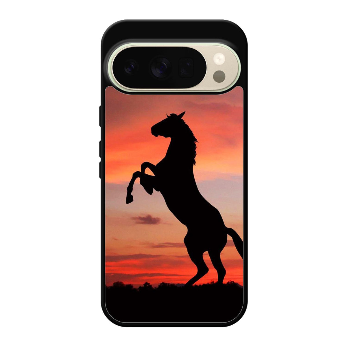 Horse Silhouette On Red Sunset Google Pixel 10 Pro XL Case