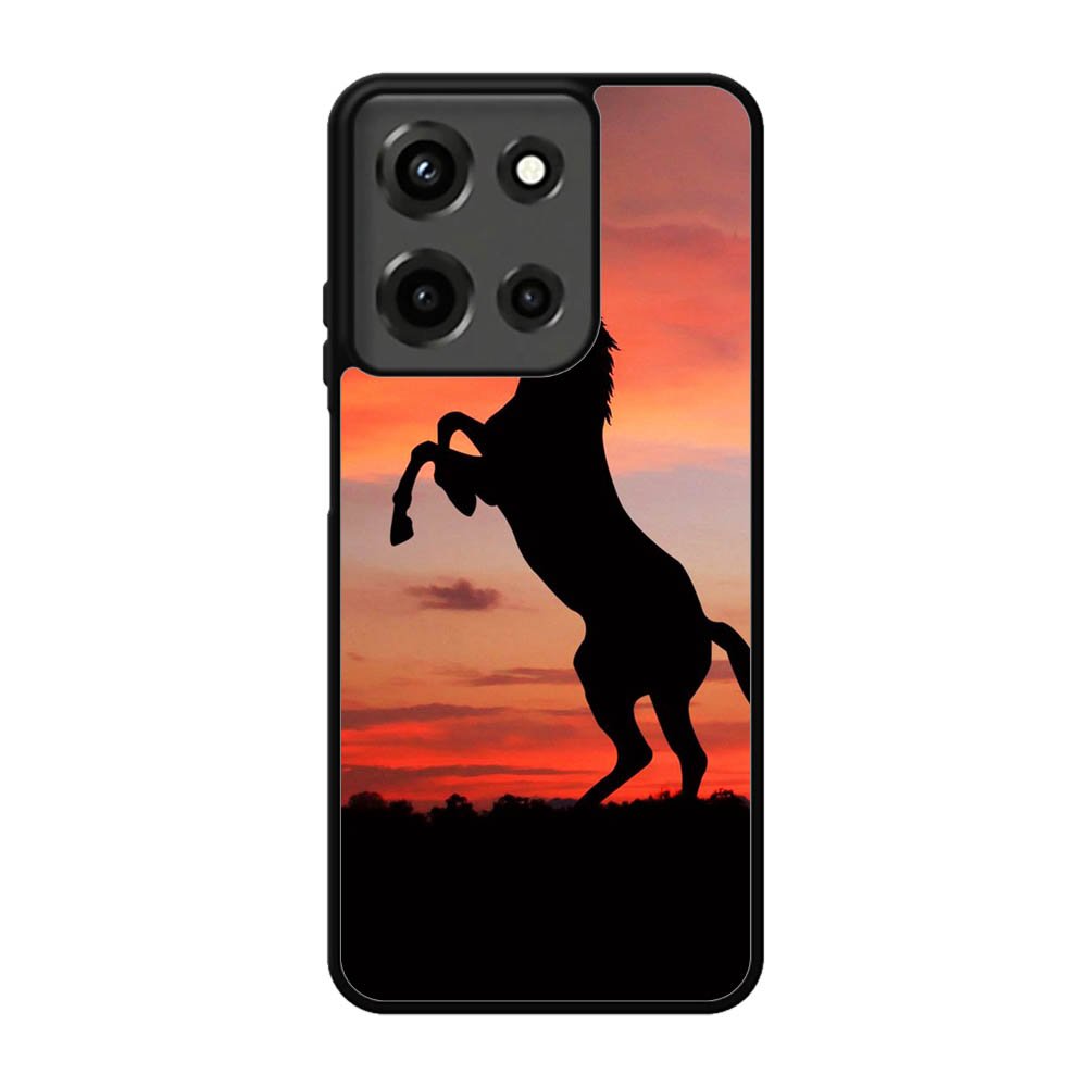 Horse Silhouette On Red Sunset Motorola Moto G 5G 2025 Case DC3201