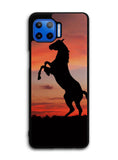Horse Silhouette On Red Sunset Motorola Moto One 5G Case , Moto One 5G UW Case , Moto G 5G Plus Case