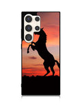 Horse Silhouette On Red Sunset Samsung Galaxy S24 Ultra 5G Case