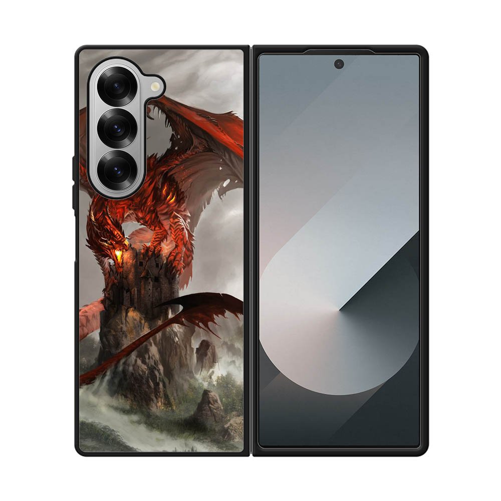 Red Dragon Wallpaper Samsung Galaxy Z Fold 7 5G Case