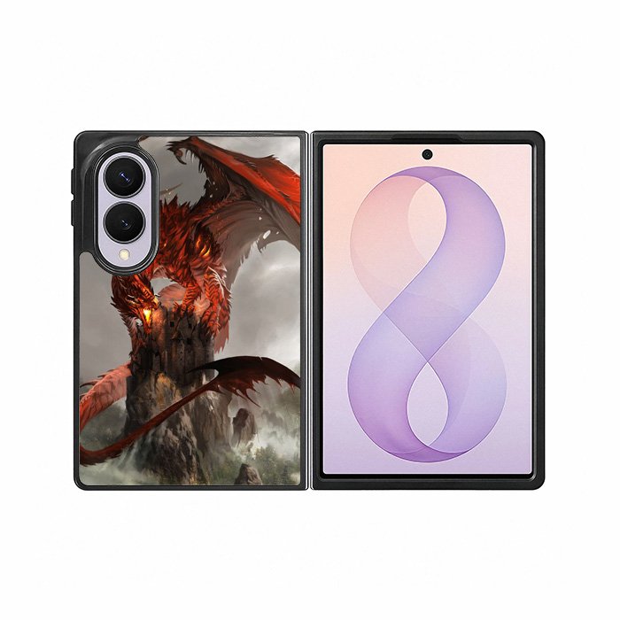Red Dragon Wallpaper Samsung Galaxy Z Fold 8 Case DC1568