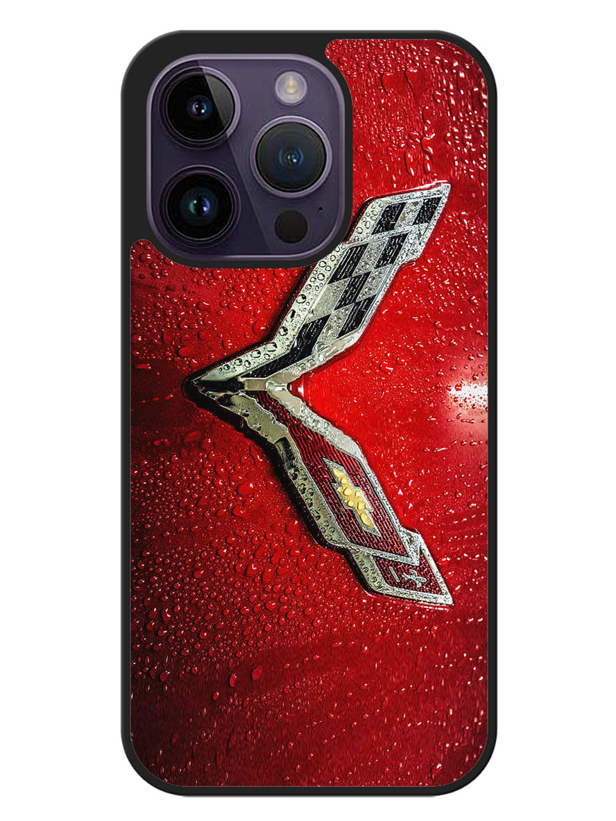 Corvette Logo Condenses iPhone 14 Pro Case BLN8451