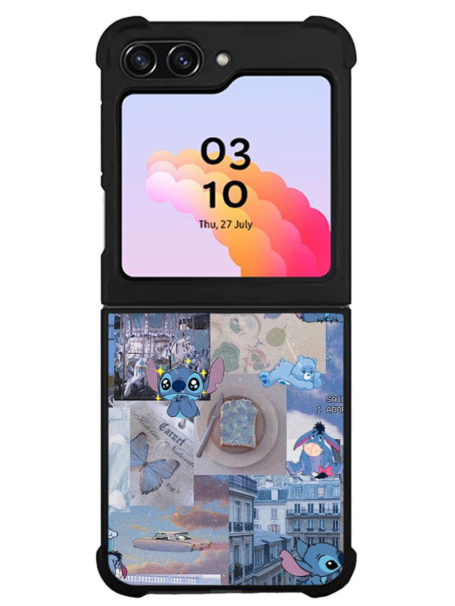 Cute Blue Picture Samsung Galaxy Z Flip 5 5G 2023 Case