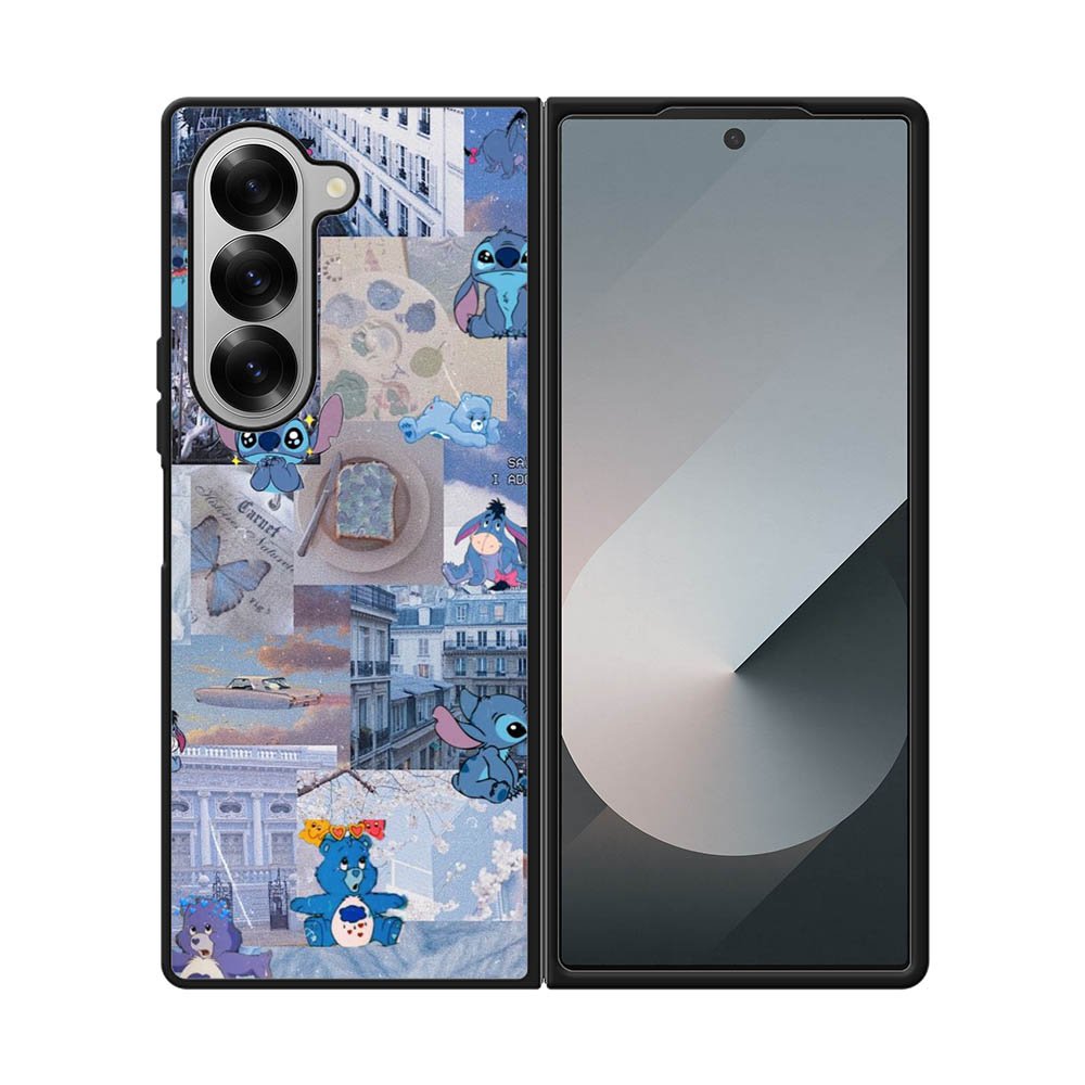 Cute Blue Picture Samsung Galaxy Z Fold 7 5G Case