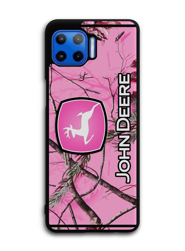 John Deere Pink Camo Motorola Moto One 5G Case , Moto One 5G UW Case , Moto G 5G Plus Case