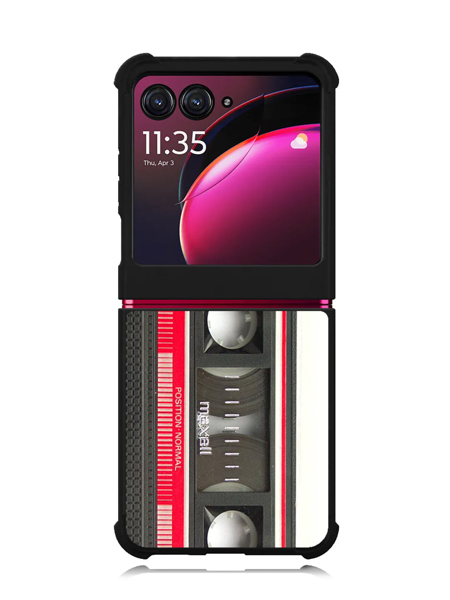 Retro Cassette Tape 2nd Motorola Moto Razr Plus 2023 , Moto Razr+ 2023 Case