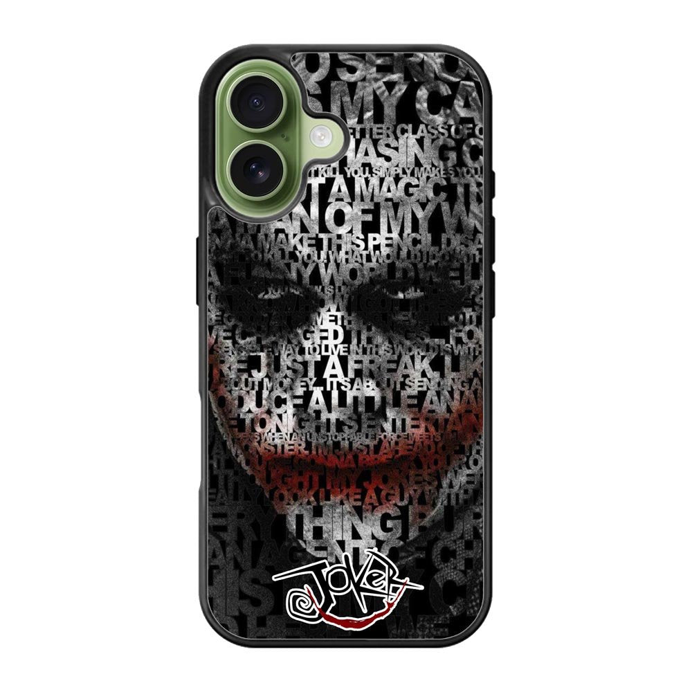 Joker Typography Quotes 2nd iPhone 17 Case