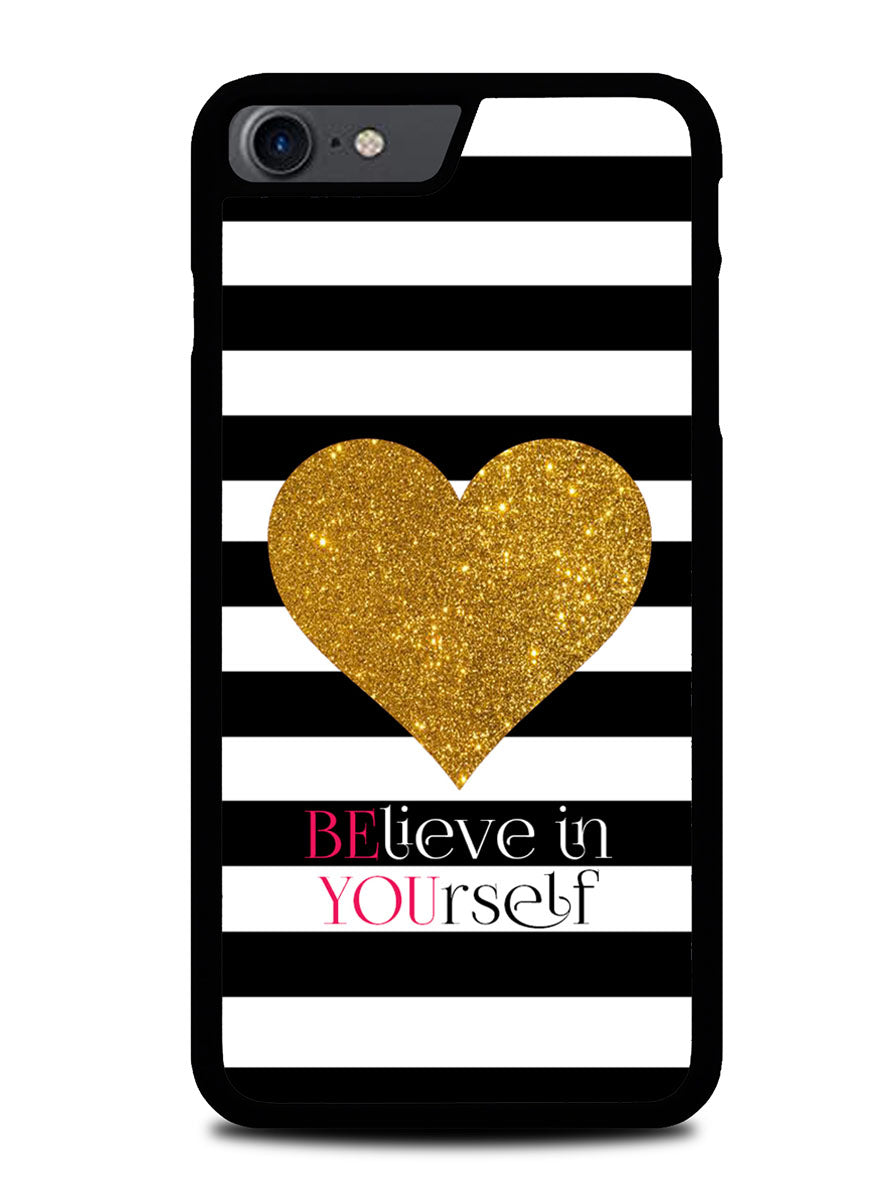 Stripes gold heart iPhone SE 2nd Generation 2020 Case BLN0451