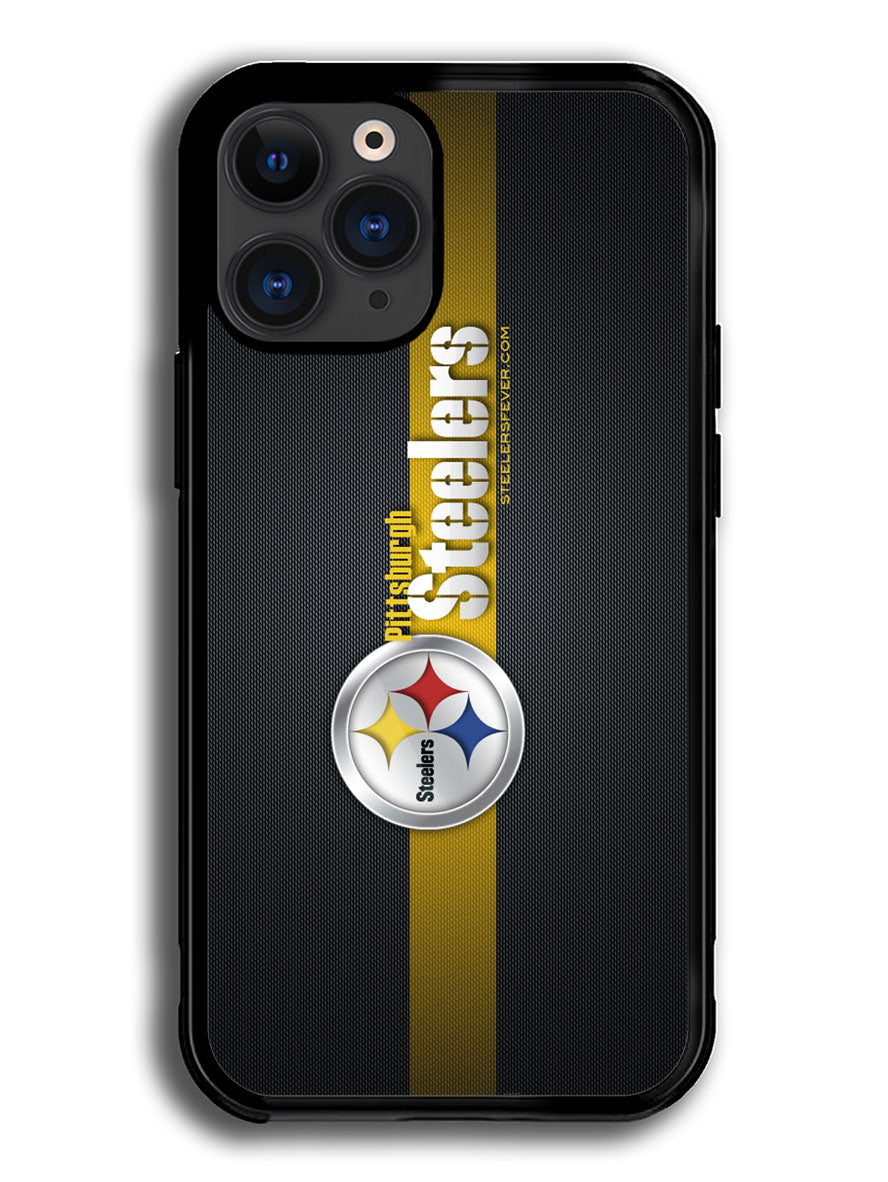 Pittsburgh Steelers Carbon Metal iPhone 13 Pro Max Case BLN1078