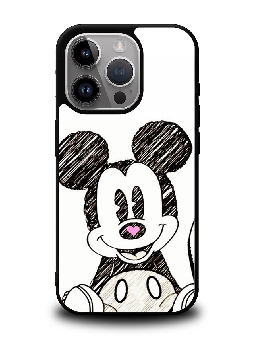 Mickey Mouse Hand Drawing iPhone 16 Pro Max Case
