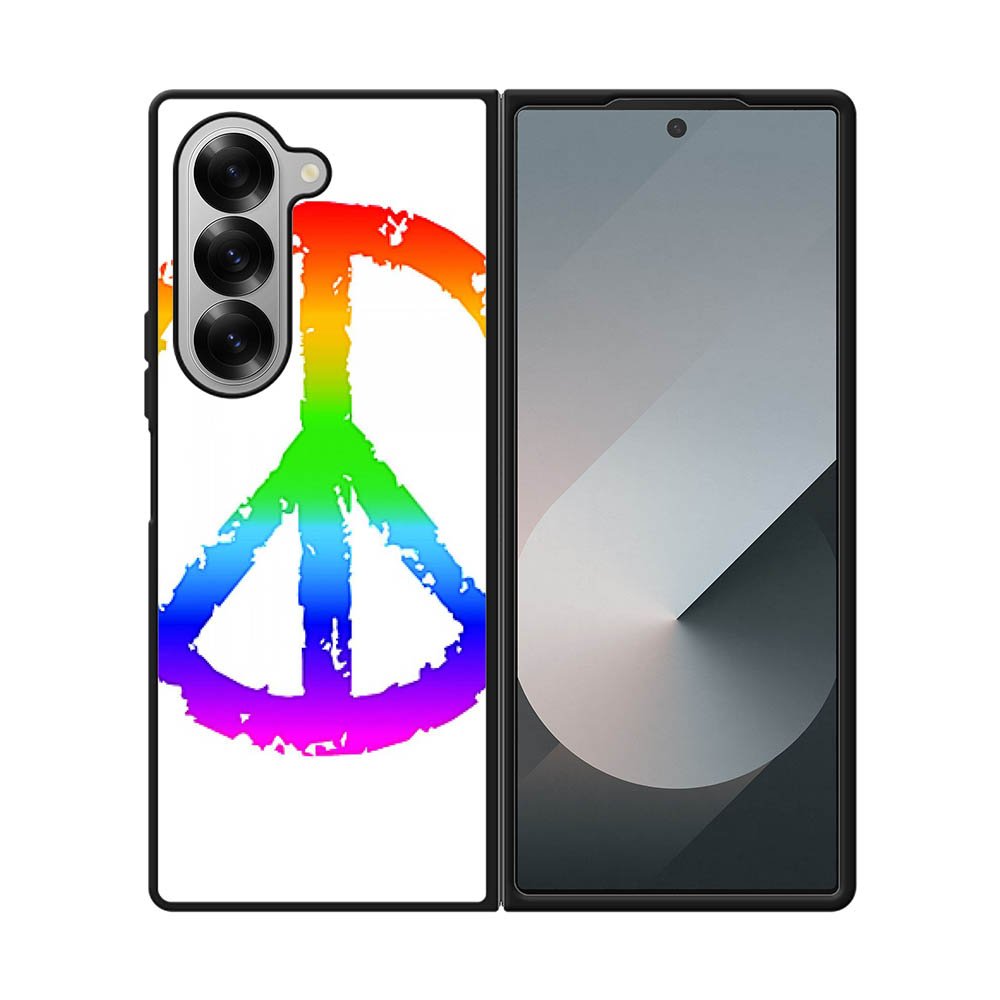 60S Peace Sign Logo Samsung Galaxy Z Fold 7 5G Case