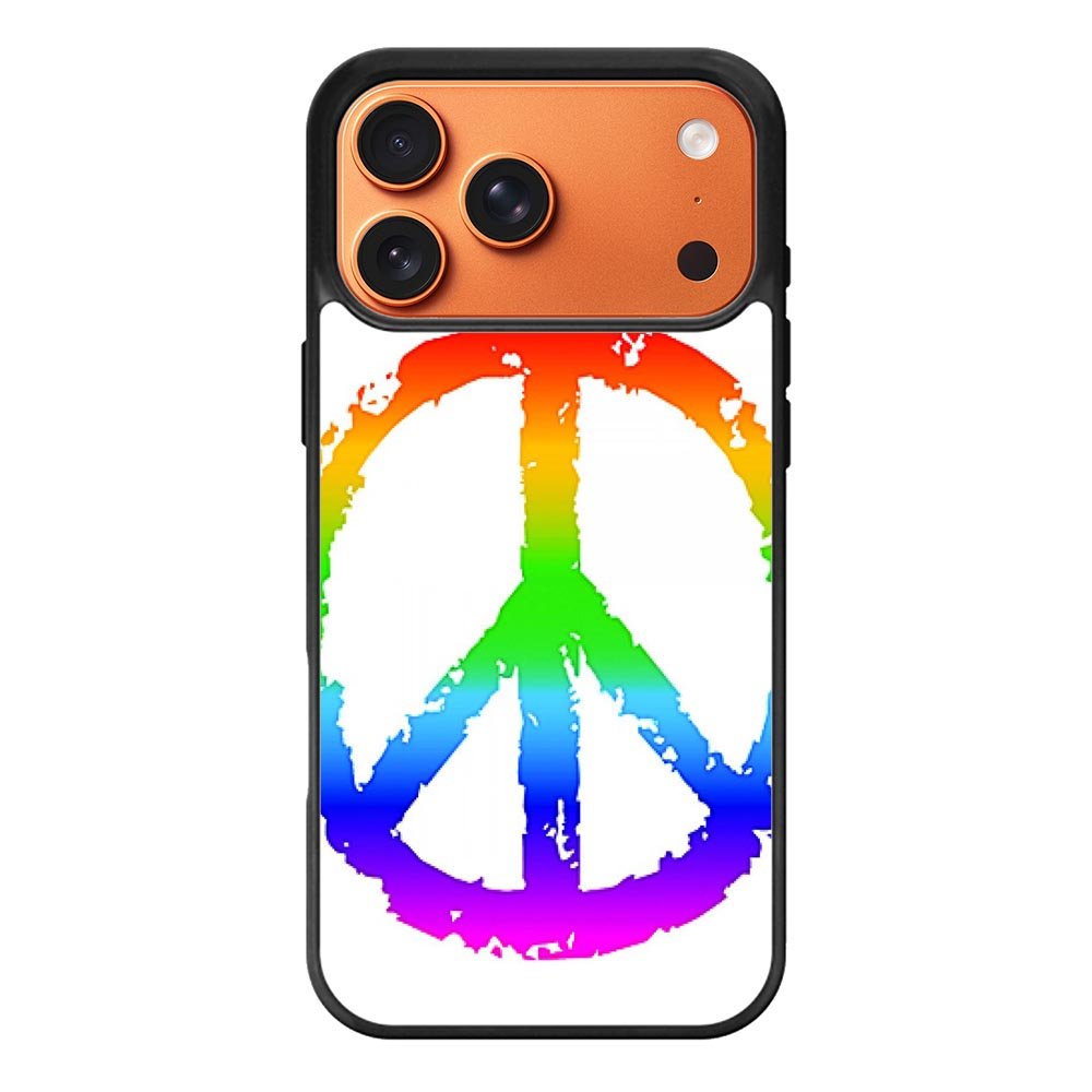 60S Peace Sign Logo iPhone 17 Pro Max Case