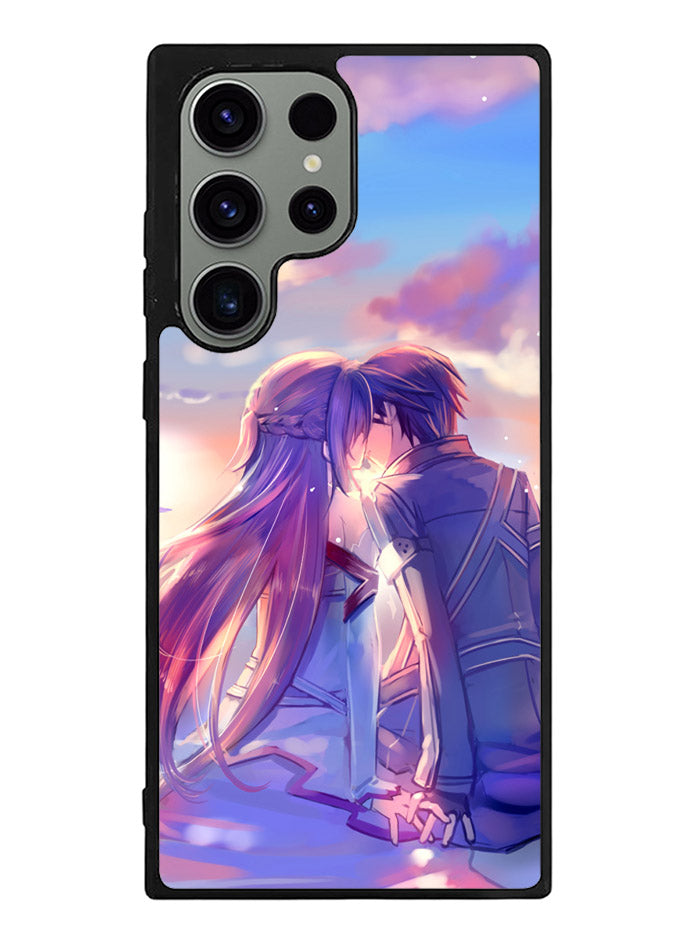 Anime Asuna Yuuki Kirito Sinon SAO Samsung Galaxy S23 Ultra 5G Case