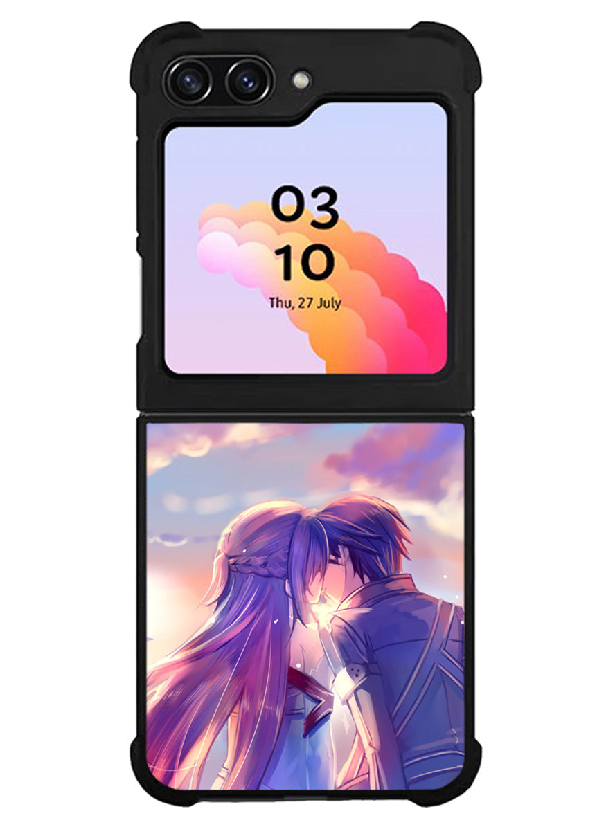 Anime Asuna Yuuki Kirito Sinon SAO Samsung Galaxy Z Flip 5 5G 2023 Case