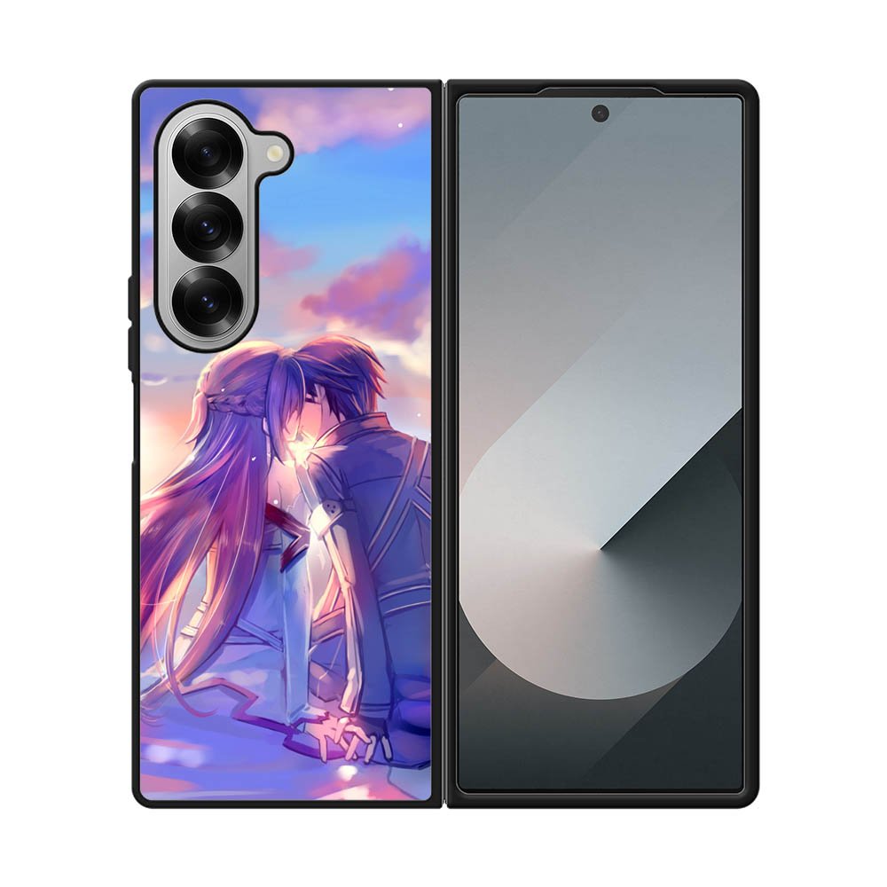 Anime Asuna Yuuki Kirito Sinon SAO Samsung Galaxy Z Fold 7 5G Case