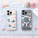 Cute Sea Otter Clear Phone Case, MagSafe Otter iPhone Case, Kawaii Ocean Animal Case, Transparent Jellyfish Octopus Cover, Gift for Her