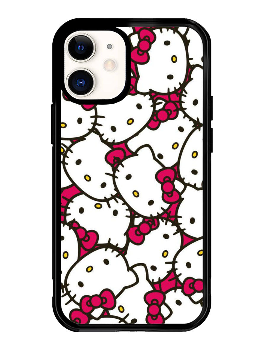 Hello Kitty Face Pattern iPhone 12 Case