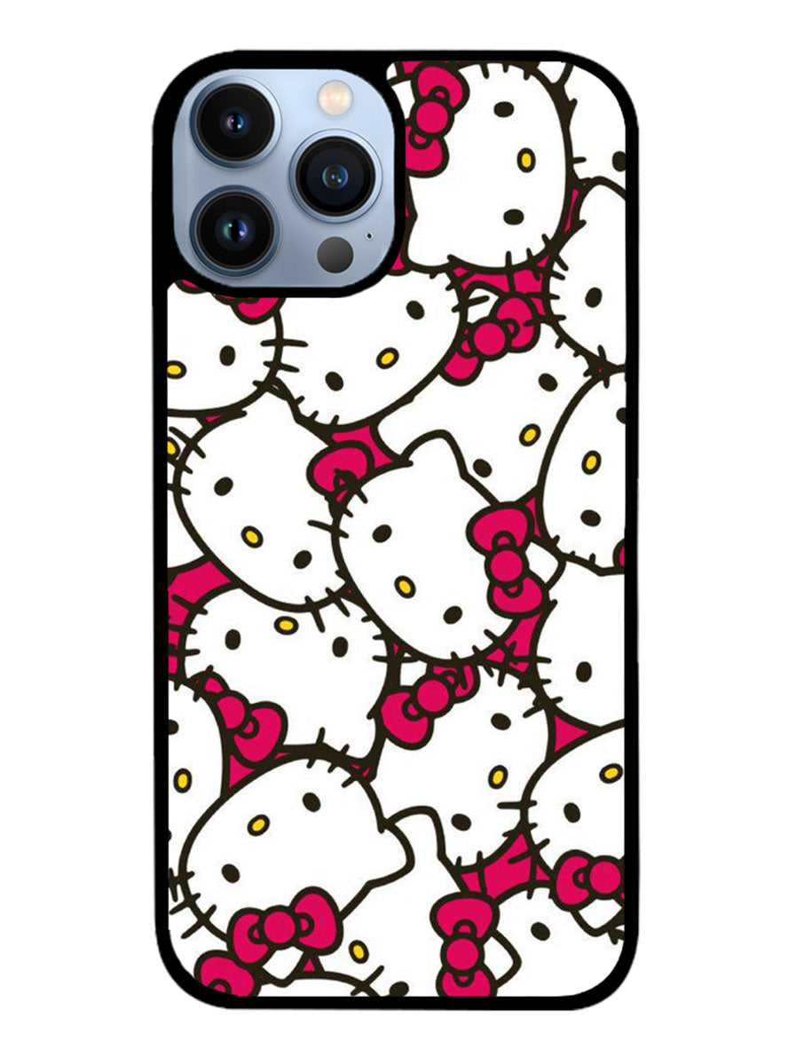 Hello Kitty Face Pattern iPhone 13 Pro Max Case