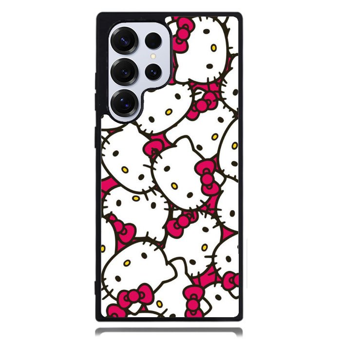 Hello Kitty Face Pattern Samsung Galaxy S25 Ultra Case DC0836