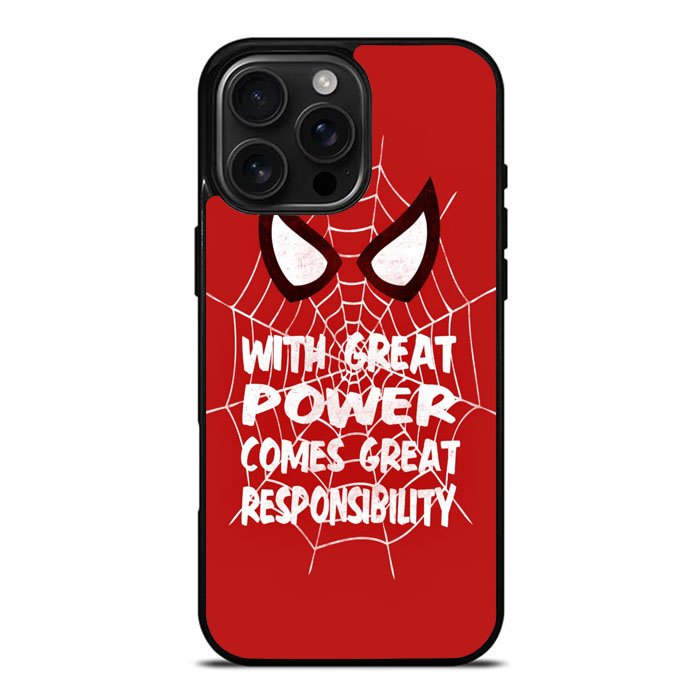 The Great Power Spiderman iPhone 16 Pro Max Case DC1856