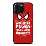 The Great Power Spiderman iPhone 16 Pro Max Case DC1856