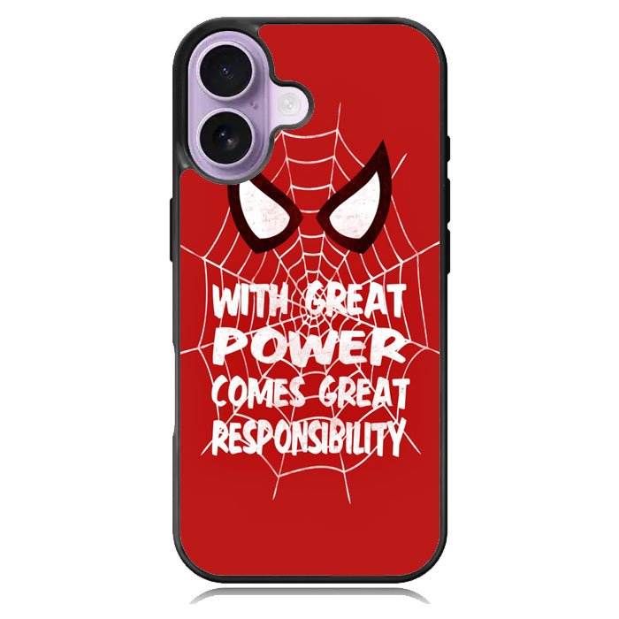The Great Power Spiderman iPhone 16 Plus Case DC1856