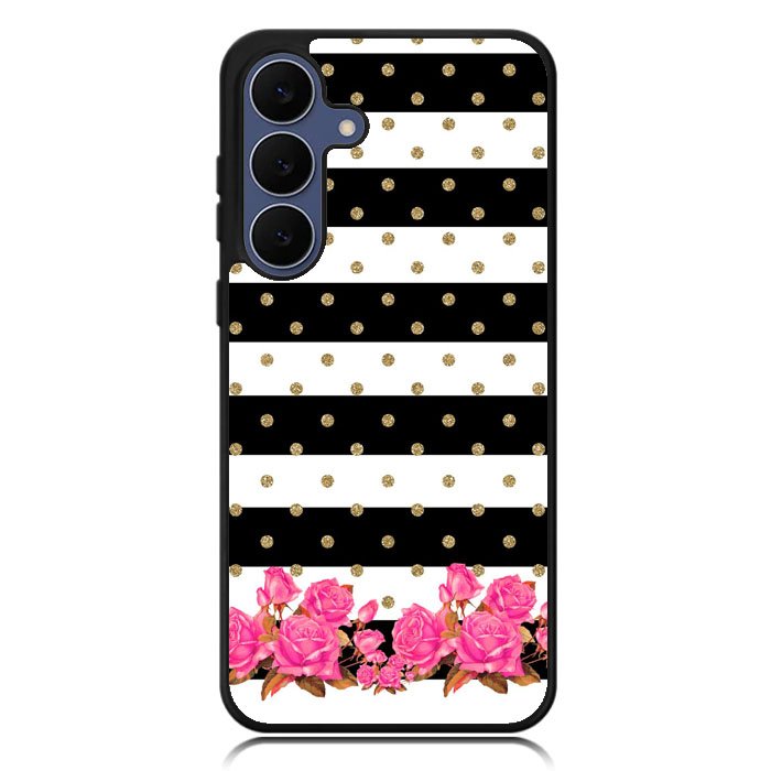 Flower Stripes Polka Samsung Galaxy S23 Plus , Samsung Galaxy S23+ Case DC0652