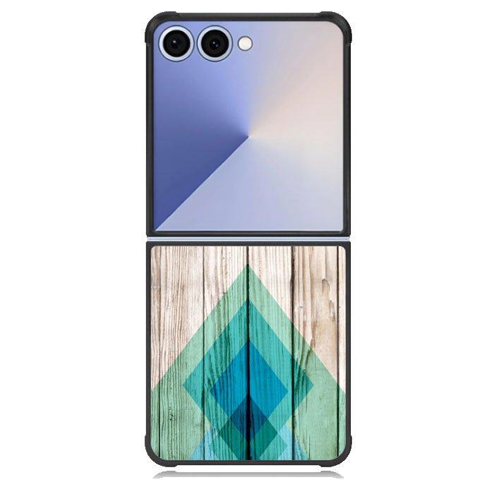 Simple Aztec On Wood Samsung Galaxy Z Flip 7 Case DC1670