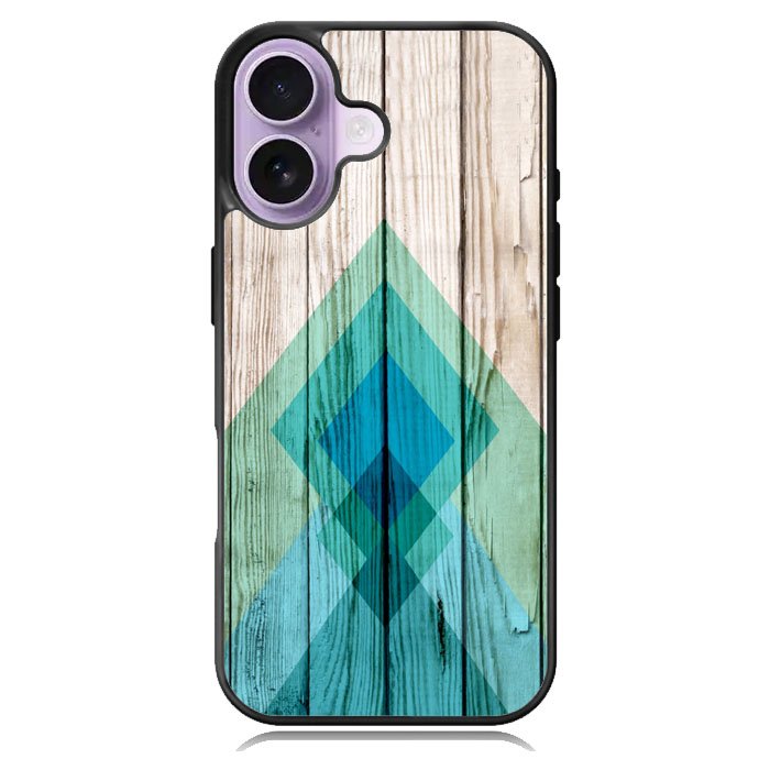 Simple Aztec On Wood iPhone 16 Case DC1670