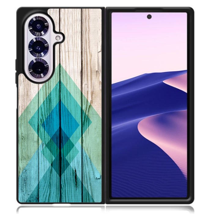 Simple Aztec On Wood Samsung Galaxy Z Fold 7 Case DC1670