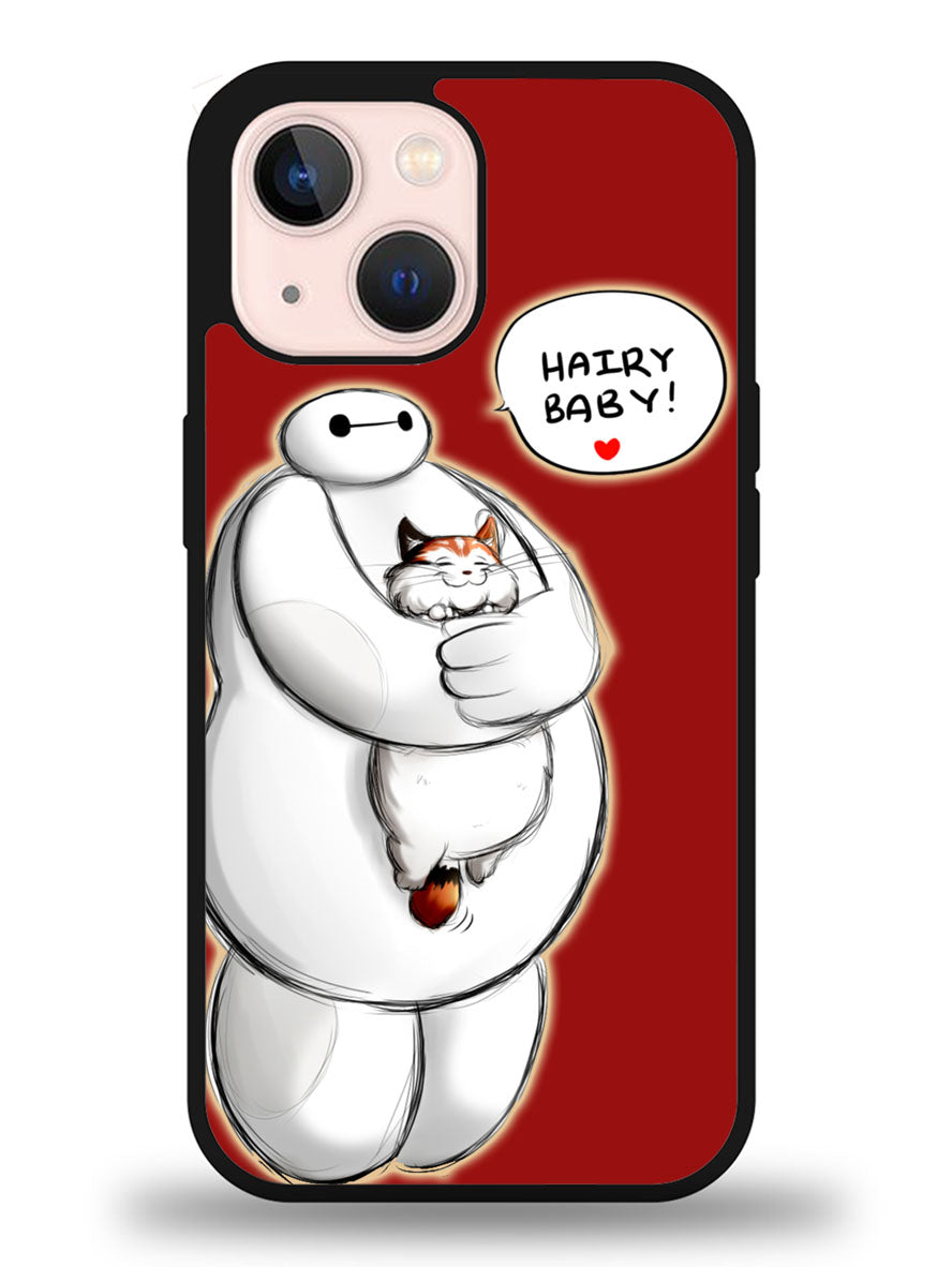 Cat and Baymax Hairy Baby iPhone 13 Case
