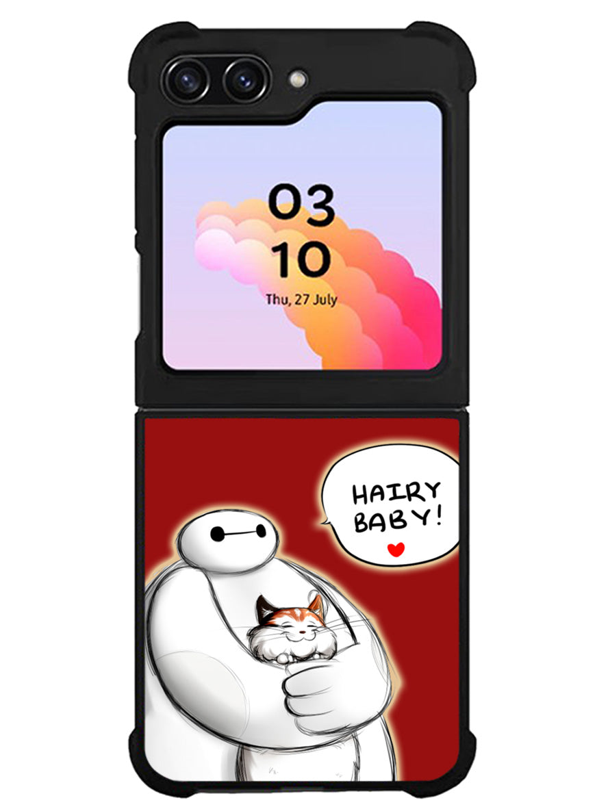 Cat and Baymax Hairy Baby Samsung Galaxy Z Flip 5 5G 2023 Case