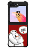 Cat and Baymax Hairy Baby Samsung Galaxy Z Flip 5 5G 2023 Case
