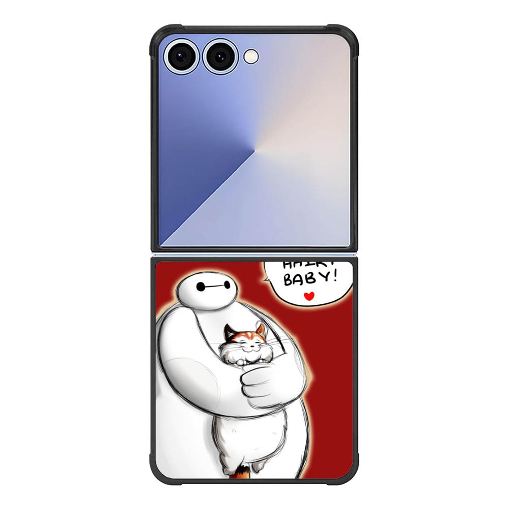 Cat and Baymax Hairy Baby Samsung Galaxy Z Flip 7 5G Case