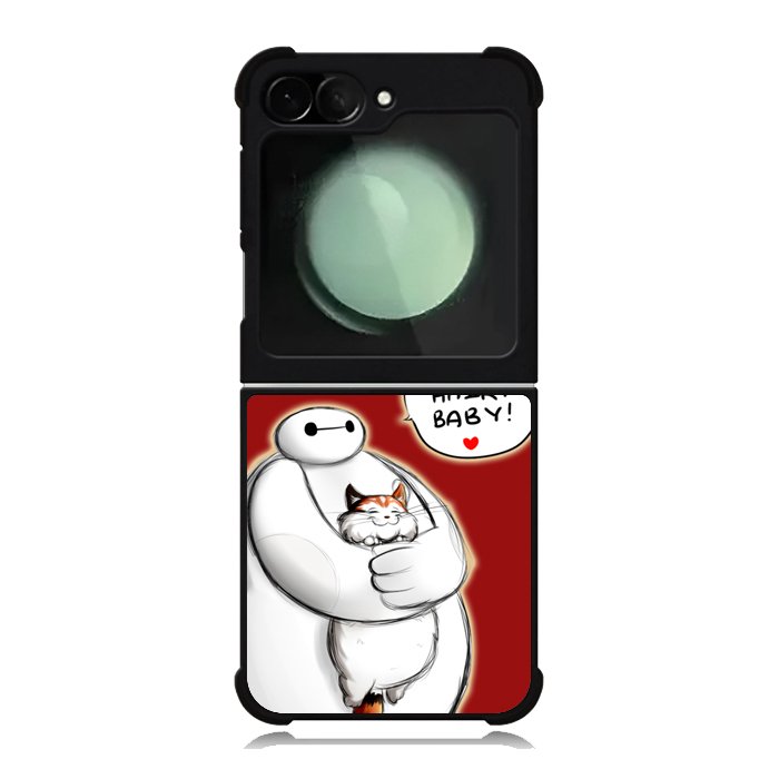 Cat and Baymax Hairy Baby Samsung Galaxy Z Flip 6 Case