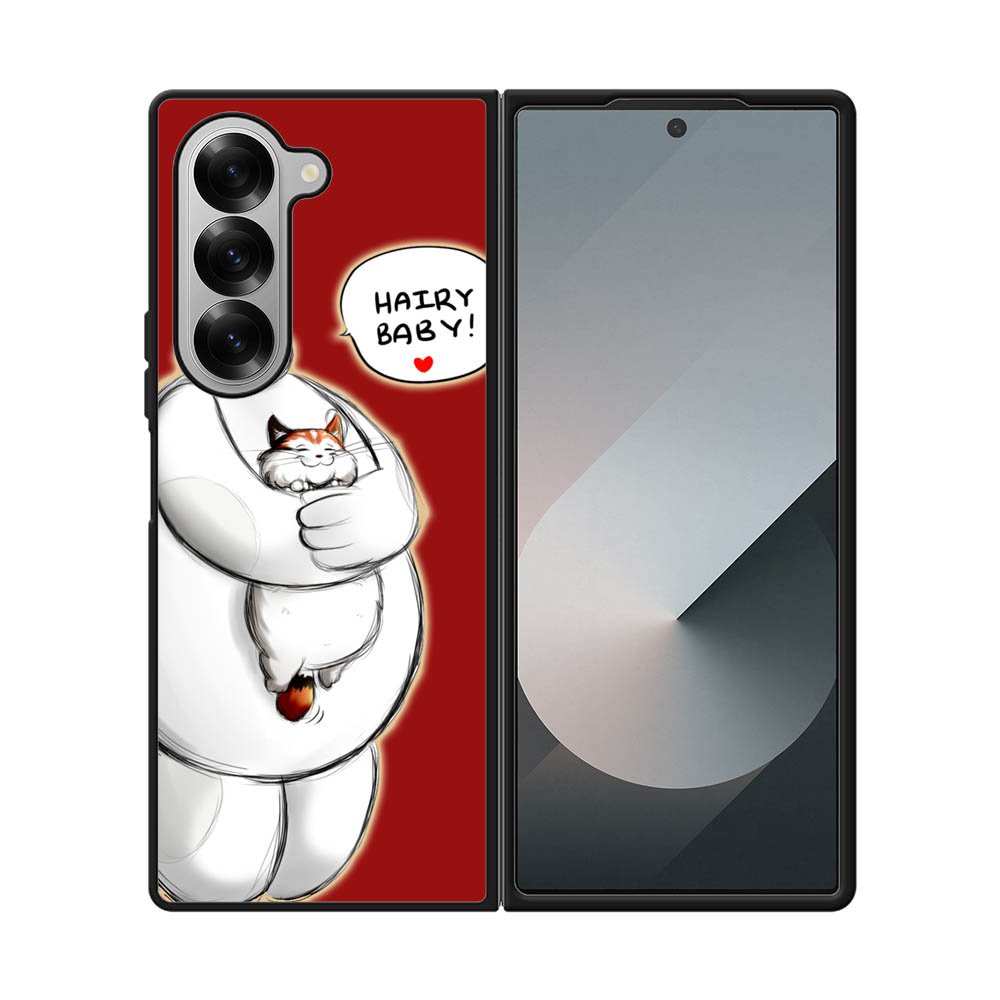 Cat and Baymax Hairy Baby Samsung Galaxy Z Fold 7 5G Case