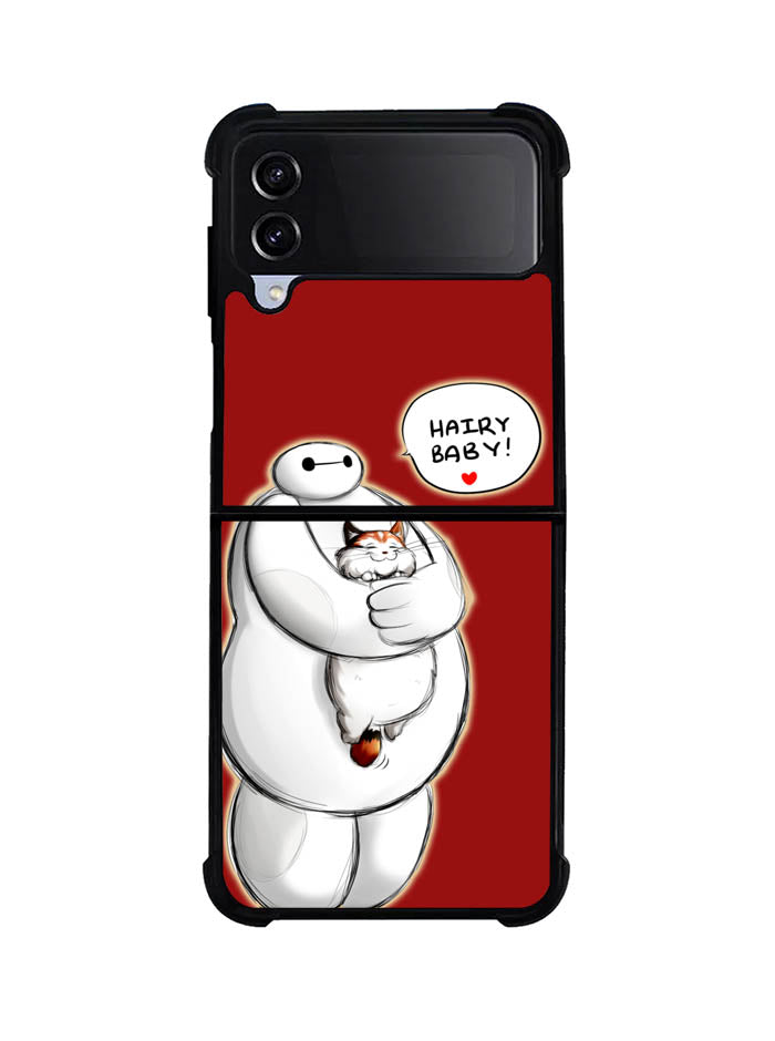 Cat and Baymax Hairy Baby Samsung Galaxy Z Flip 4 5G 2022 Case