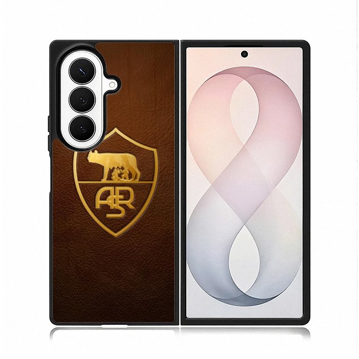 As Roma Leather Logo Soccer Samsung Galaxy Z Fold 8 Ultra Case DC0096