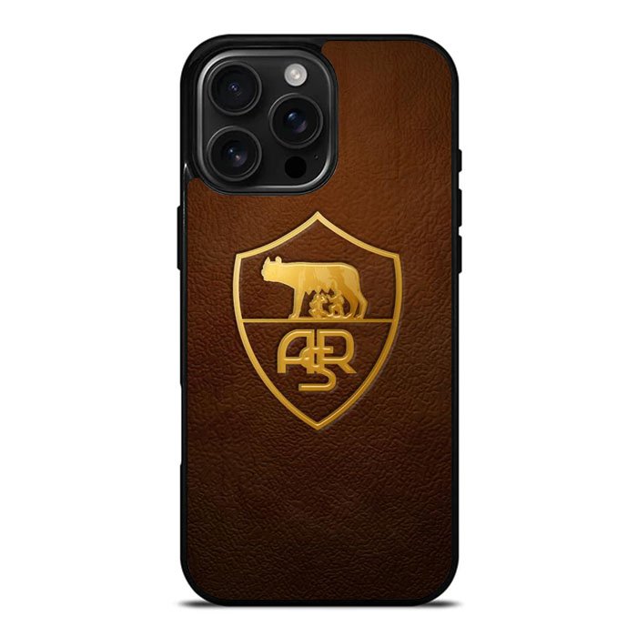 As Roma Leather Logo Soccer iPhone 16 Pro Max Case DC0096