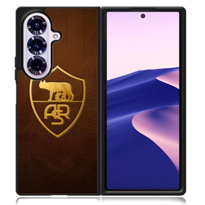 As Roma Leather Logo Soccer Samsung Galaxy Z Fold 7 Case DC0096